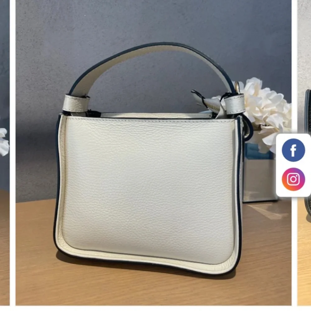 NWOT!  Genuine Leather Hand Bag in Cream Color from my trip to Italy😍 - Picture 3 of 8
